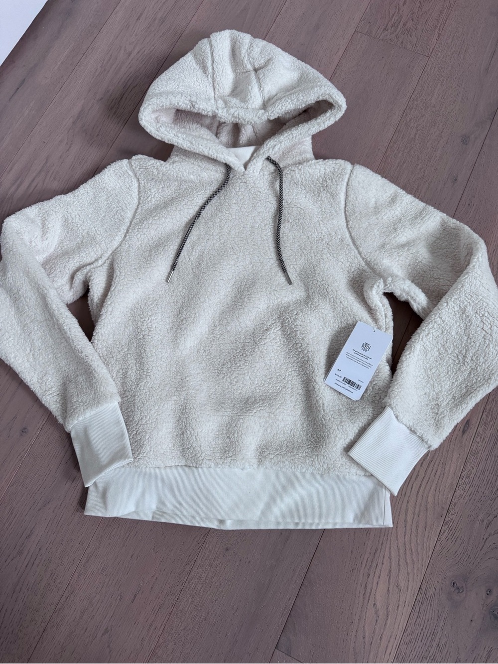 Athleta Sherpa Fleece Pullover Hoodie – Ivory